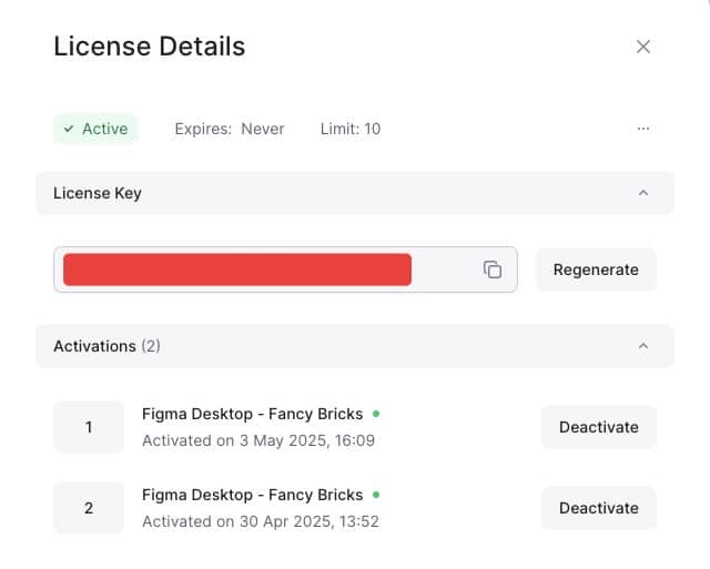 Manage license
