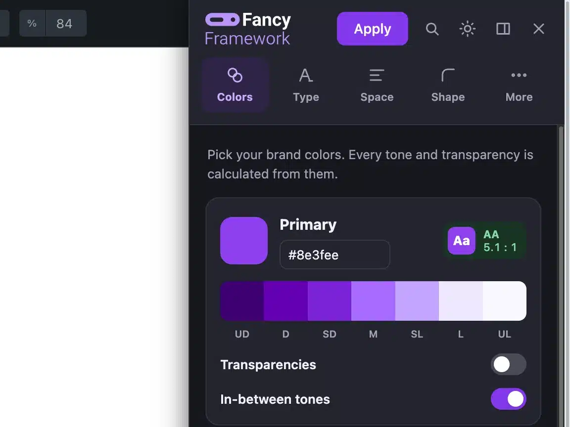 The Bricks builder with the Fancy Framework panel open, writing into Bricks' own global variables