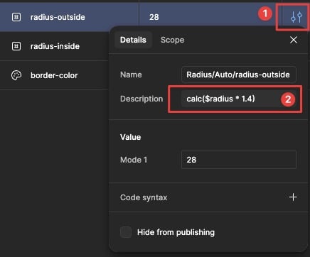 Variable operations in figma